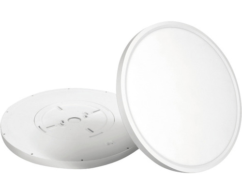 Två runda taklampor