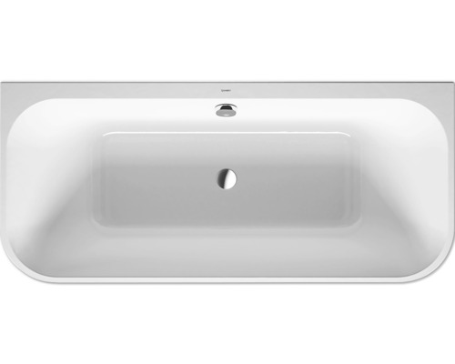 Badkar mot vägg DURAVIT Happy D.2 Plus vit slät grafit matt 80x180 cm
