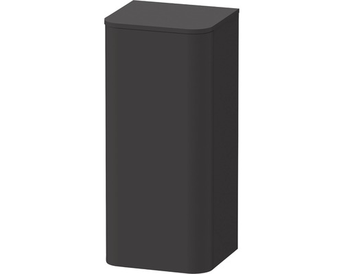 Midiskåp DURAVIT Happy D.2 Plus grafit sidenmatt högerhängd dörr 40x88 cm Mörk badrumskommod med rundade hörn
