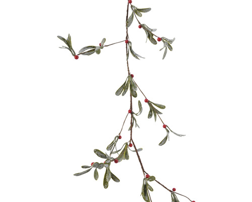 Mistelgirlang med blad och röda bär för dekoration