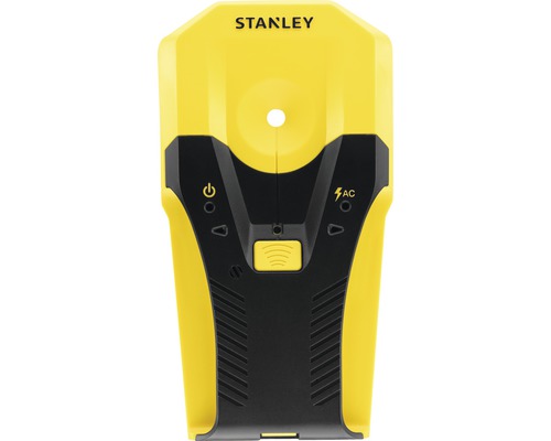 Stanley logotyp på en gul multifunktionsdetektor