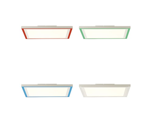 Fyra LED-taklampor med olika ramar