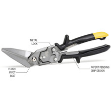 Toughbuilt plåtsax med metallås och patentsökt greppdesign