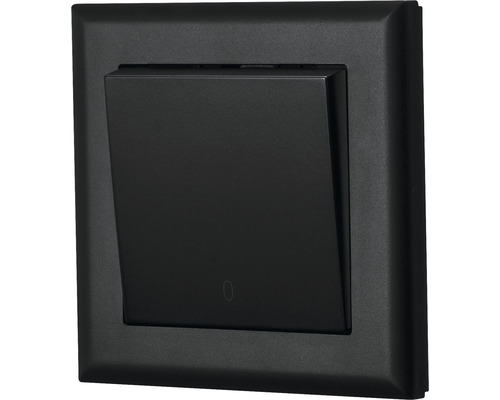 Svart strömbrytare med ram