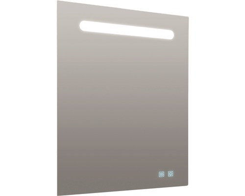 Spegel med belysning FOCCO Lina silver 80x70 cm IP 44 LED touch sensor E27210CI