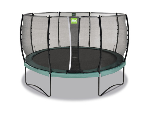 Rund studsmatta för trädgården med säkerhetsnät