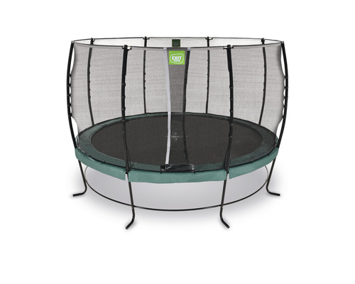 Rund studsmatta för trädgården med säkerhetsnät