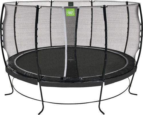 Rund studsmatta för trädgården med säkerhetsnät