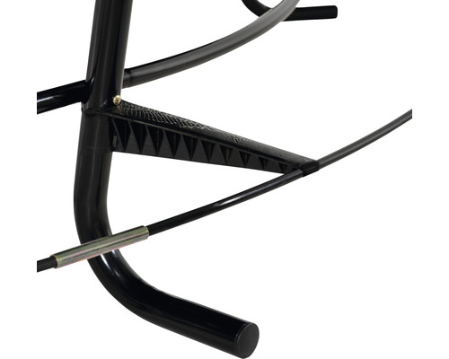 Detaljvy av en gungstol i metall