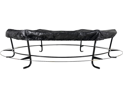 Övertäckt trädgårdstrampolin med svart skyddsplast