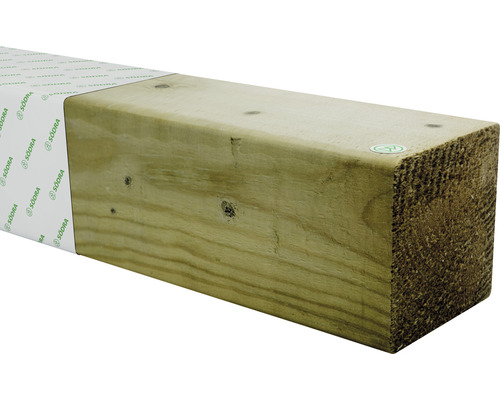 Träbjälke med skyddsfolie