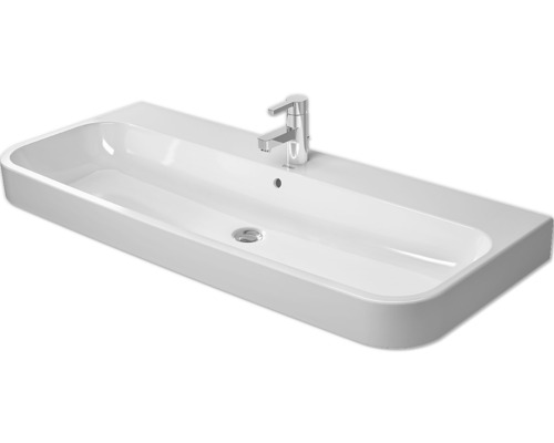 Möbeltvättställ DURAVIT Happy D.2 vit blank halvrund 120x50,5 cm