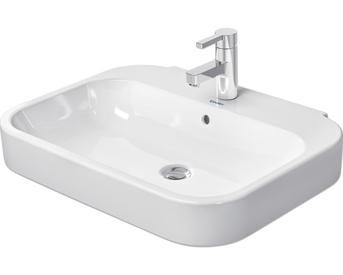 Tvättställ DURAVIT Happy D.2 vit halvrund 65x50,5 cm