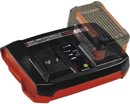 Einhell Power X-Twincharger för litiumjonbatterier med laddningsindikator