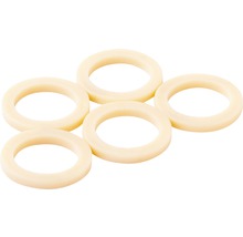 Fem tätningsringar av plast