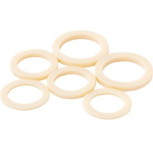 Sex tätningsringar av plast