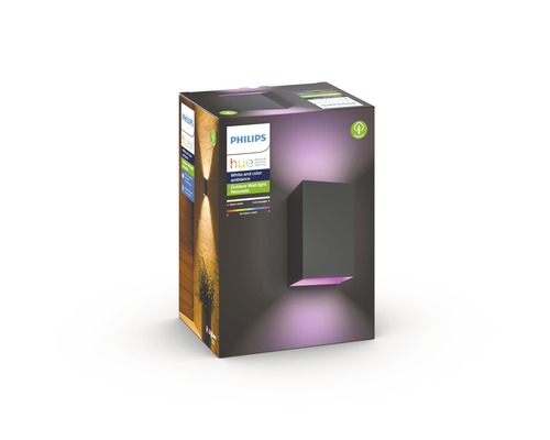 Förpackning för Philips Hue utomhusvägglampa Resonate