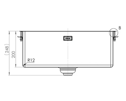 Skiss av diskho med måttangivelser