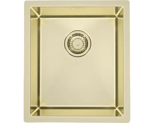 Diskho ALVEUS monarch quadrix 20 premiumdiskho guld rostfritt 390 mm 8090690 Diskho i rostfritt stål med avloppsarmatur