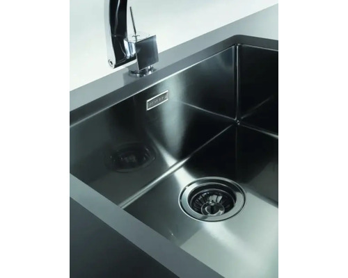 Diskho i rostfritt stål med vattenkran