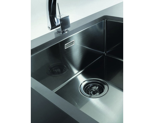 Diskho i rostfritt stål med kran