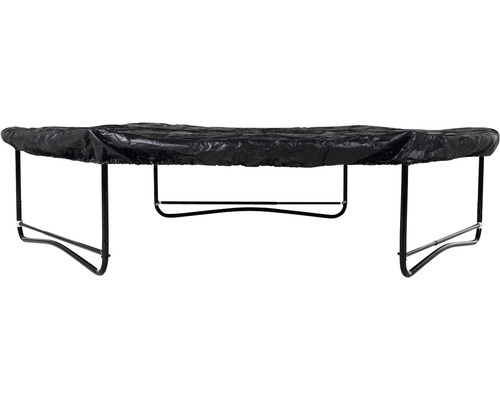 Övertäckt trädgårdstrampolin med svart skyddsöverdrag