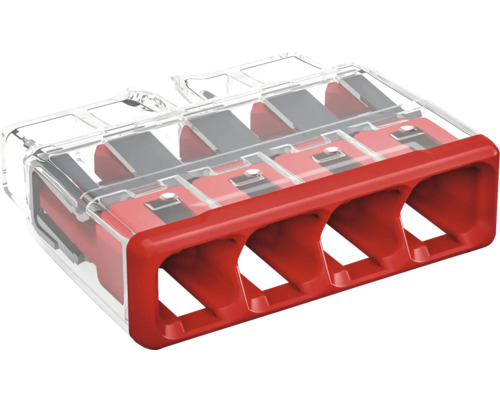 Fyrfaldig kopplingsplint för elektriska ledningar