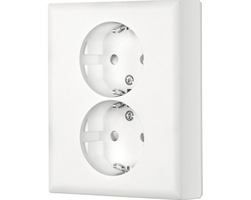 Dubbeluttag för väggmontering