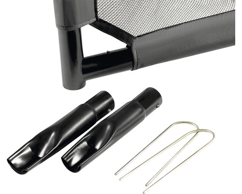 Detaljvy av en hundsäng med tillbehör