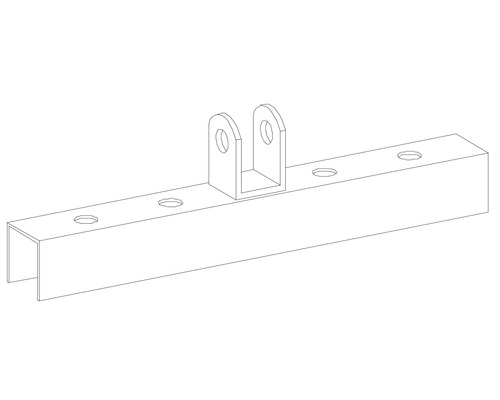 Metallprofil med hål och fäste