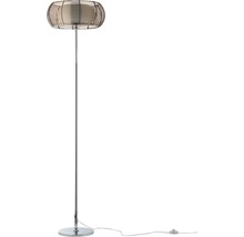 Golvlampa med metallnätsskärm och rund fot