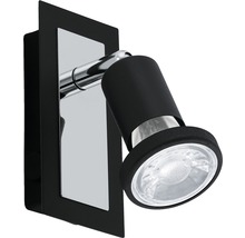 Svart vägglampa med justerbar spot