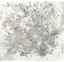 Tapet med blommönster med diverse blommor och blad