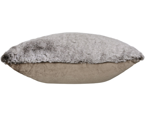 Prydnadskudde med fuskpäls och sammetsyta