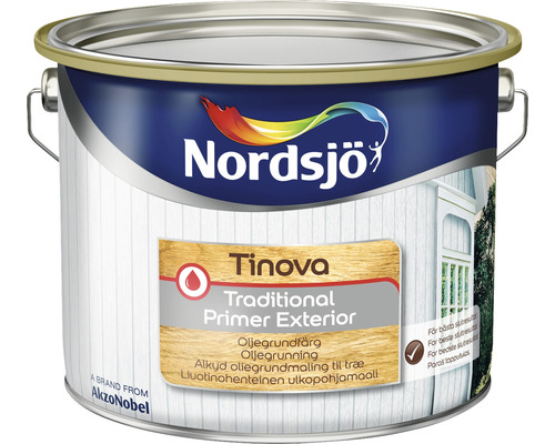 Primer NORDSJÖ Tinova Traditional Primer Exterior vit 2,5L Burk med Nordsjö Tinova Traditional Primer Exterior