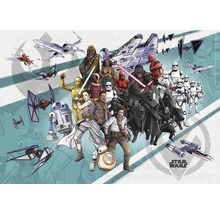 Star Wars collage med karaktärer och rymdskepp