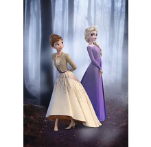 Anna och Elsa från filmen Frost i en skog