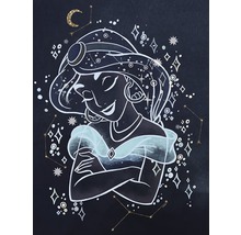 Illustration av prinsessan Jasmine med stjärnor och måne