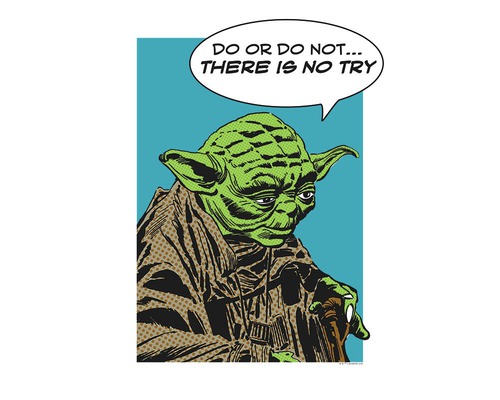 Poster KOMAR Classic Comic Quote Yoda 30x40cm