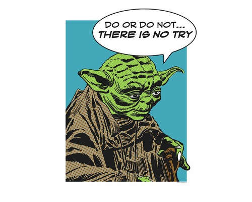 Poster KOMAR Classic Comic Quote Yoda 40x50cm