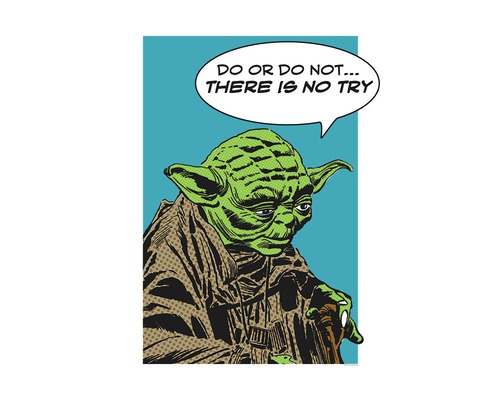 Poster KOMAR Classic Comic Quote Yoda 50x70cm