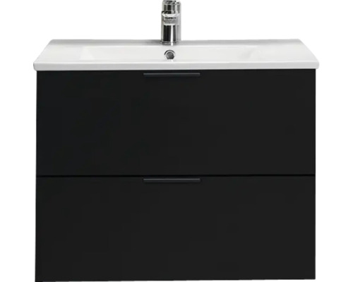 Tvättställsskåp HAFA Go svart matt 2 lådor 600x460 mm 1580041