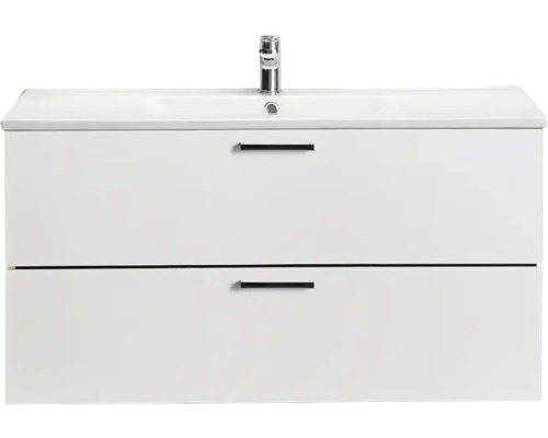 Tvättställsskåp inkl. tvättställ HAFA Go vit matt 2 lådor 1000x480 mm 1580464 Tvättställsskåp med två lådor och tvättställsskål