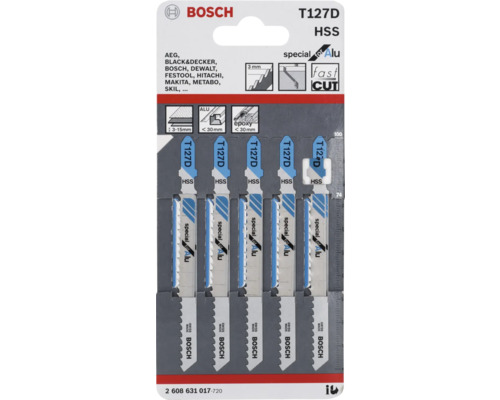 Sticksågblad BOSCH T 127 D aluminium 5-pack