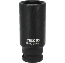 TECOS hylsnyckel, 24 millimeter, krom-molybdenstål