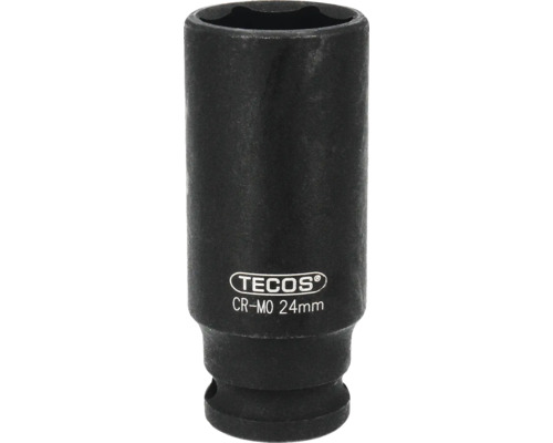TECOS hylsnyckel, 24 millimeter, krom-molybdenstål
