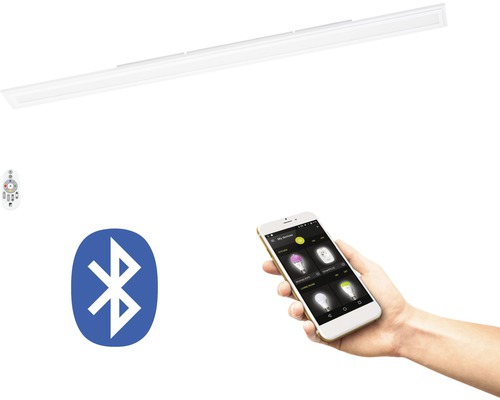 Taklampa med Bluetooth-styrning via smartphone-app och fjärrkontroll