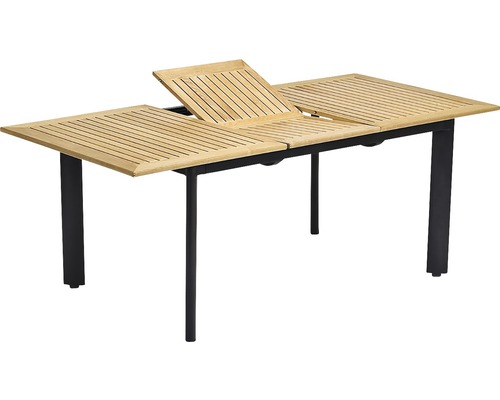 Trädgårdsbord HILLERSTORP Nydala 96x150/200cm svart