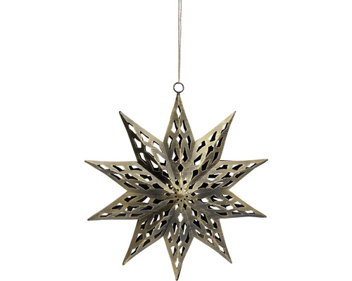 Juldekoration Hanging star stor brons