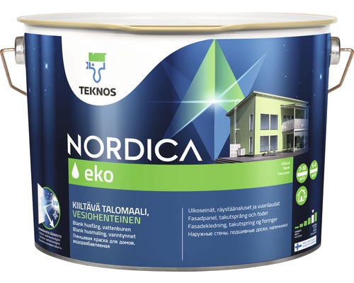 Fasadfärg TEKNOS Nordica Eko akrylatfärg Bas 1 9L